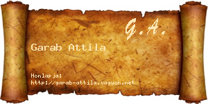 Garab Attila névjegykártya